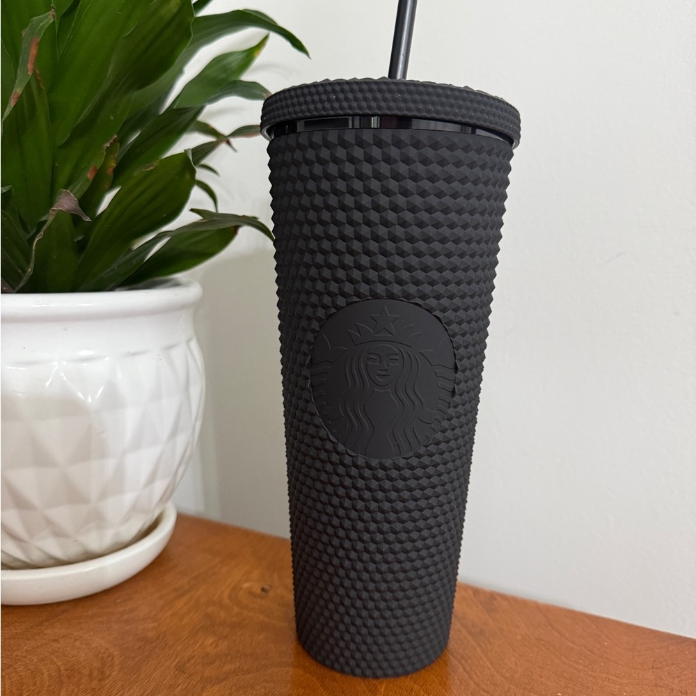 Starbucks Black Textured Tumbler with Straw